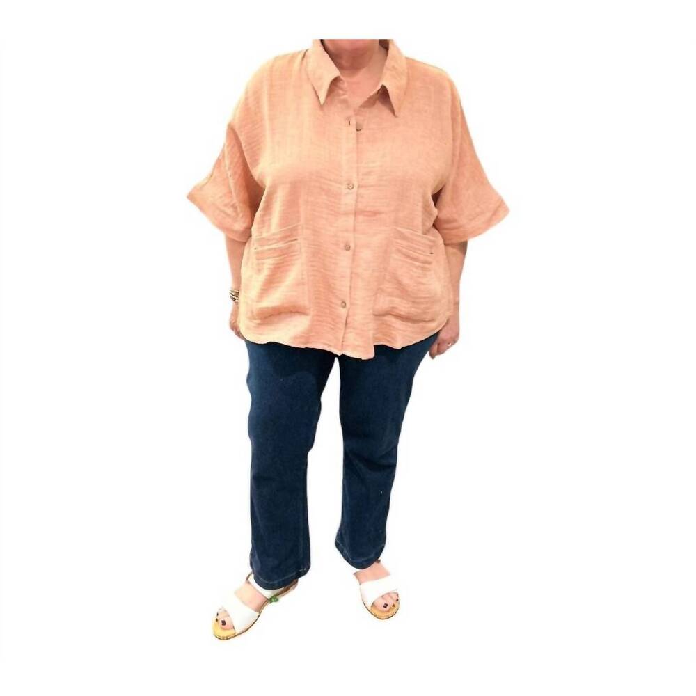 NEW KOZAN prince button down shirt in melon